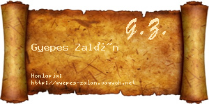 Gyepes Zalán névjegykártya